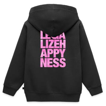 Legalize Happiness T-Shirt - Kinder Premium Organic Zip Hoodie - Schwarz - Hinten - AI Model Kid Male (0cm)