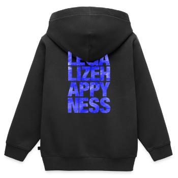 Legalize Happiness T-Shirt - Kinder Premium Organic Zip Hoodie - Schwarz - Hinten - AI Model Kid Male (0cm)
