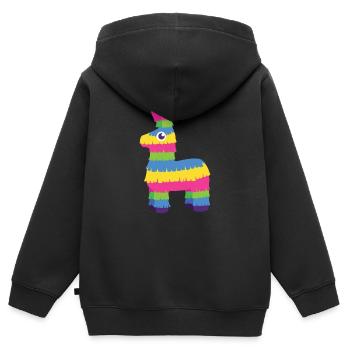 Pinata - Figur - Fiesta - Kinder Premium Organic Zip Hoodie - Schwarz - Hinten - AI Model Kid Male (0cm)