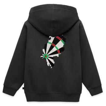 Dartboard Hessen - Kinder Premium Organic Zip Hoodie - Schwarz - Hinten - AI Model Kid Male (0cm)