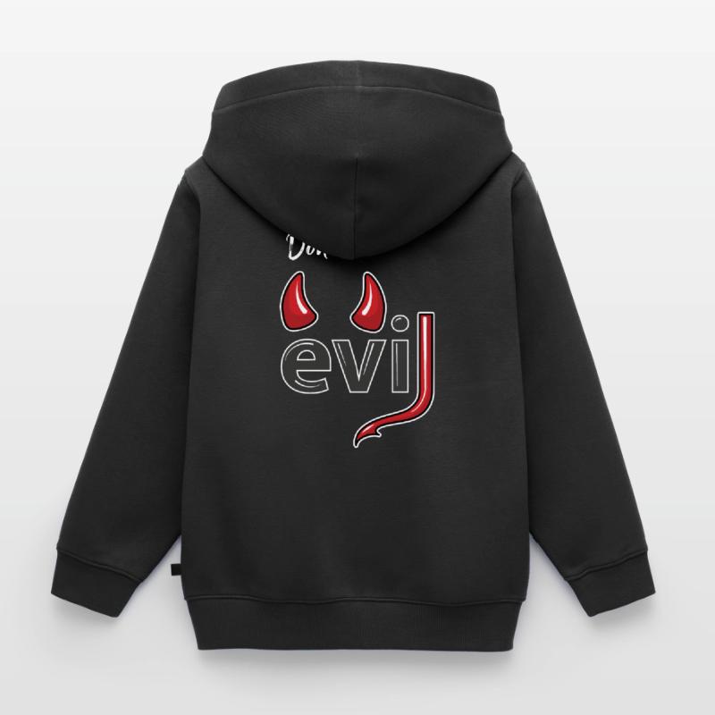Don't be evil - Devil's Horns Kids Premium Organic Zip-up Hoodie