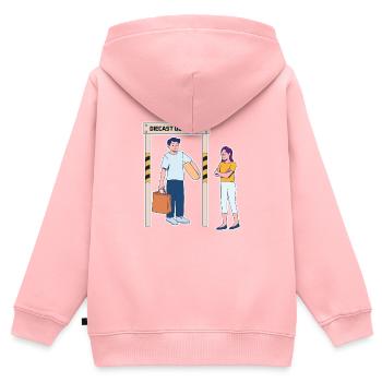 Vatertag Spielzeug Design - Kinder Premium Organic Zip Hoodie - Rosa - Hinten - AI Model Kid Female (0cm)