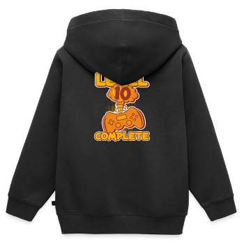 10. Geburtstag 10 Jahre Level 10 Complete - Kinder Premium Organic Zip Hoodie - Schwarz - Hinten - AI Model Kid Male (0cm)