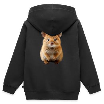 Quokka-Leistung - Kinder Premium Organic Zip Hoodie - Schwarz - Hinten - AI Model Kid Male (0cm)
