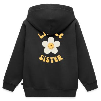 Petite sœur - Sweat Premium à capuche zippé enfant bio - noir - Dos - AI Model Kid Male (0cm)