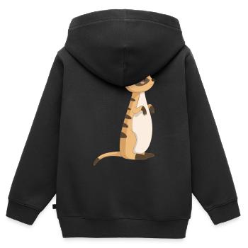 Meerkat Meerkat - Kids Premium Organic Zip-up Hoodie - black - Back - AI Model Kid Male (0cm)