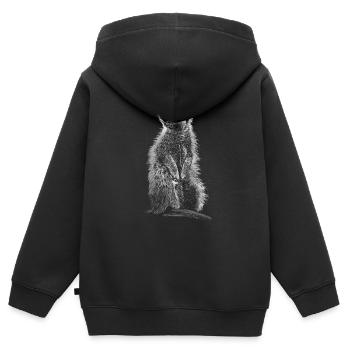 Erdmännchen - Kinder Premium Organic Zip Hoodie - Schwarz - Hinten - AI Model Kid Male (0cm)