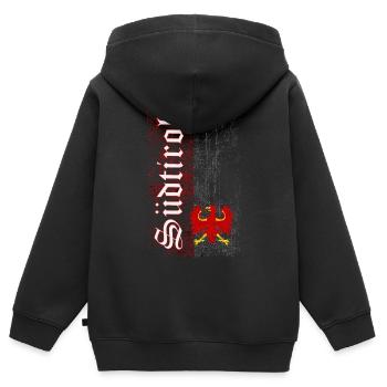 Tyrol du Sud - Sweat Premium à capuche zippé enfant bio - noir - Dos - AI Model Kid Male (0cm)
