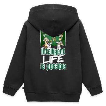 Scientist agree intelligent life is possible - Kinder Premium Organic Zip Hoodie - Schwarz - Hinten - AI Model Kid Male (0cm)