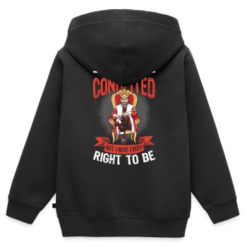 I'm Not Conceited But I Have Every Right To Be - Kinder Premium Organic Zip Hoodie - Schwarz - Hinten - AI Model Kid Male (0cm)