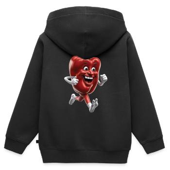 Paprika Geschenk - Kinder Premium Organic Zip Hoodie - Schwarz - Hinten - AI Model Kid Male (0cm)