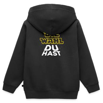 Die Wahl du hast - Wähler - Stimme - Kinder Premium Organic Zip Hoodie - Schwarz - Hinten - AI Model Kid Male (0cm)