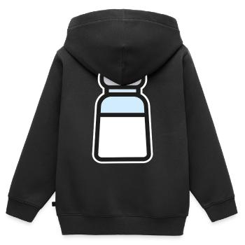 sel - Sweat Premium à capuche zippé enfant bio - noir - Dos - AI Model Kid Male (0cm)