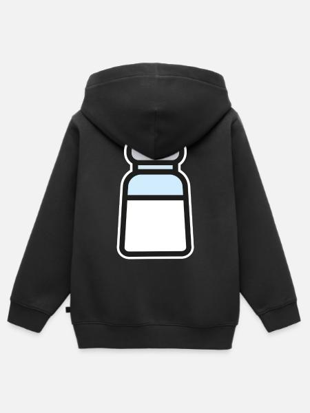 Salz - Kinder Premium Organic Zip Hoodie - Schwarz