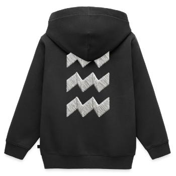 Eindhoven Vibes origami-bestickter Look (gedruckt) - Kinder Premium Organic Zip Hoodie - Schwarz - Hinten - AI Model Kid Male (0cm)