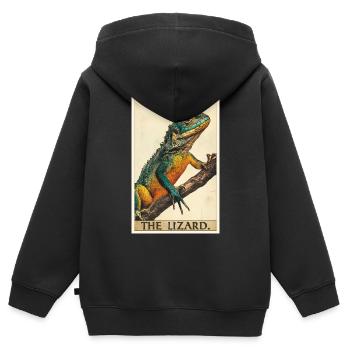 Lizards Lizard - Kids Premium Organic Zip-up Hoodie - black - Back - AI Model Kid Male (0cm)