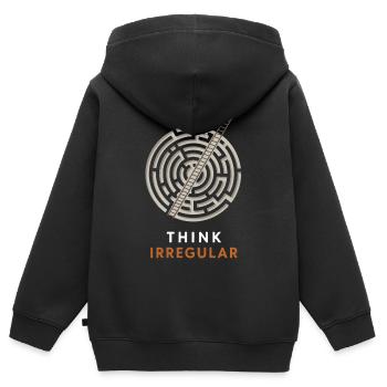 Think Irregular: Labyrinth Leiter - Kinder Premium Organic Zip Hoodie - Schwarz - Hinten - AI Model Kid Male (0cm)