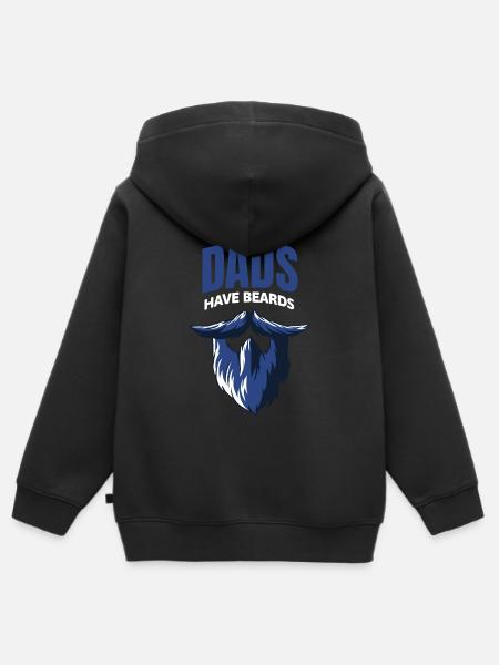 Coole Väter Haben Bärte - Kinder Premium Organic Zip Hoodie - Schwarz