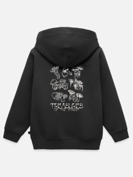 SCHÄTZE DES WALDES - Kinder Premium Organic Zip Hoodie - Schwarz