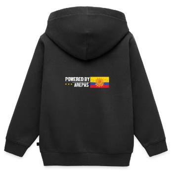 Kolumbien - Kinder Premium Organic Zip Hoodie - Schwarz - Hinten - AI Model Kid Male (0cm)