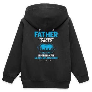 Dragon Boat and Dragon Boat Crew - Kids Premium Organic Zip-up Hoodie - black - Back - AI Model Kid Male (0cm)