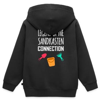 Legend Sandbox - Sweat Premium à capuche zippé enfant bio - noir - Dos - AI Model Kid Male (0cm)