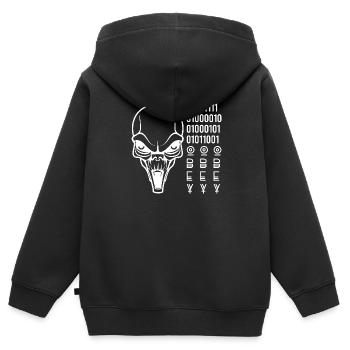 Lustiger Spruch Alien Obey Mit Außerirdischem - Kinder Premium Organic Zip Hoodie - Schwarz - Hinten - AI Model Kid Male (0cm)