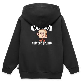 Pan Cubano Cuban Bread Ay Cubano Cuba - Kinder Premium Organic Zip Hoodie - Schwarz - Hinten - AI Model Kid Male (0cm)