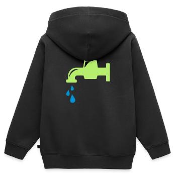robinet - Sweat Premium à capuche zippé enfant bio - noir - Dos - AI Model Kid Male (0cm)
