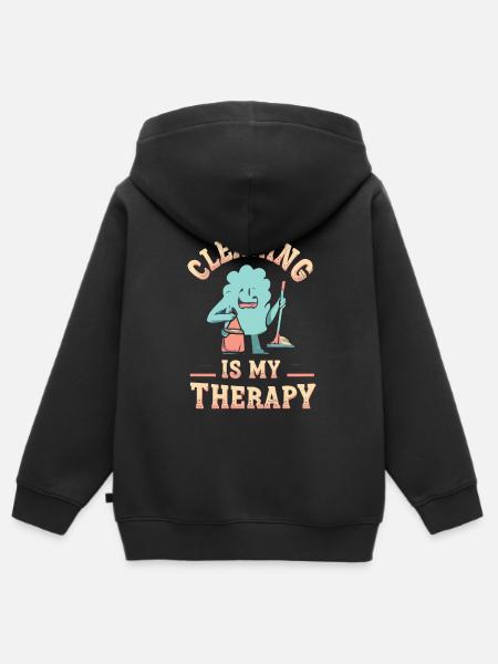 Sauberkeit - Kinder Premium Organic Zip Hoodie - Schwarz