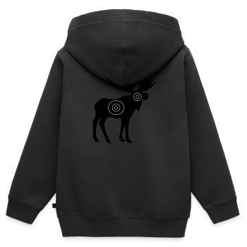élan - Sweat Premium à capuche zippé enfant bio - noir - Dos - AI Model Kid Male (0cm)