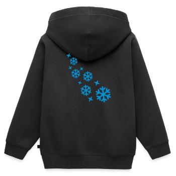 Neige - Sweat Premium à capuche zippé enfant bio - noir - Dos - AI Model Kid Male (0cm)