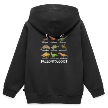 Future paleontologist - future Dino researchers - Kids Premium Organic Zip-up Hoodie - black - Back - AI Model Kid Male (0cm)