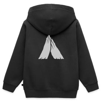 Aventure Hobby Tente Tente - Sweat Premium à capuche zippé enfant bio - noir - Dos - AI Model Kid Male (0cm)