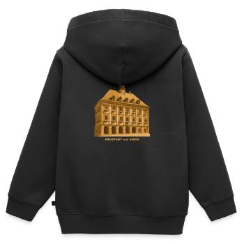Hôtel de ville de Neustadt an der Aisch Bavière - Sweat Premium à capuche zippé enfant bio - noir - Dos - AI Model Kid Male (0cm)