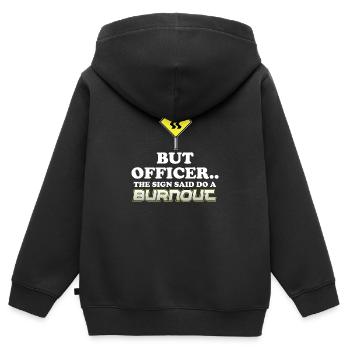 Burnout Funny Sarcasm Idée cadeau Sarcastique - Sweat Premium à capuche zippé enfant bio - noir - Dos - AI Model Kid Male (0cm)