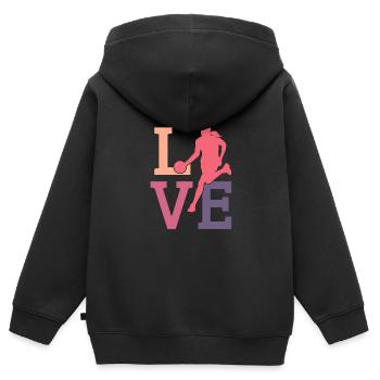 Dear Basketball Girls Basketball Player - Kids Premium Organic Zip-up Hoodie - black - Back - AI Model Kid Male (0cm)