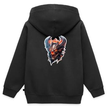 Halloween Todesengel - Kinder Premium Organic Zip Hoodie - Schwarz - Hinten - AI Model Kid Male (0cm)