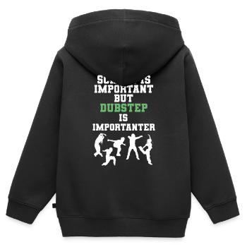 School Is Important But Dubstep Is Importanter - Kinder Premium Organic Zip Hoodie - Schwarz - Hinten - AI Model Kid Male (0cm)