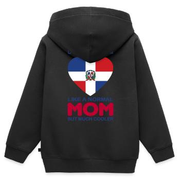 Dominikanische Republik - Kinder Premium Organic Zip Hoodie - Schwarz - Hinten - AI Model Kid Male (0cm)