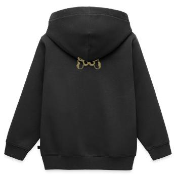 gamer gaming zocker controller glitch - Kinder Premium Organic Zip Hoodie - Schwarz - Hinten - AI Model Kid Male (0cm)