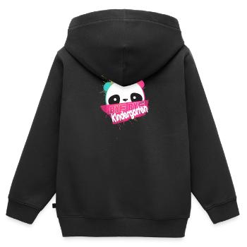 Endlich Schulkind, Einschulung - Kinder Premium Organic Zip Hoodie - Schwarz - Hinten - AI Model Kid Male (0cm)