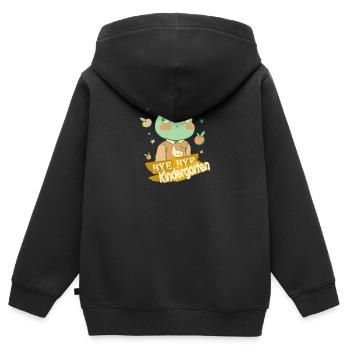 Endlich Schulkind, Einschulung - Kinder Premium Organic Zip Hoodie - Schwarz - Hinten - AI Model Kid Male (0cm)