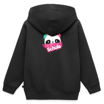 Schulanfänger, Erstklässler, ABC SCHÜTZE - Kinder Premium Organic Zip Hoodie - Schwarz - Hinten - AI Model Kid Male (0cm)