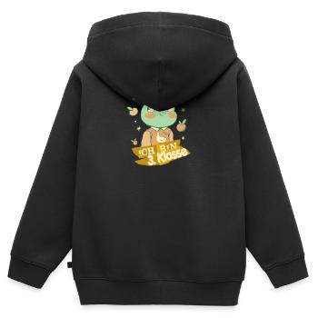 Ich bin 3. Klasse, Schulkind, Grundschule - Kinder Premium Organic Zip Hoodie - Schwarz - Hinten - AI Model Kid Male (0cm)