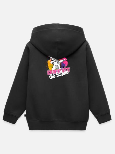 Endlich Schulkind, Einschulung - Kinder Premium Organic Zip Hoodie - Schwarz