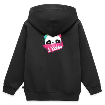 Ich bin 2. Klasse, Schulkind, Grundschule - Kinder Premium Organic Zip Hoodie - Schwarz - Hinten - AI Model Kid Male (0cm)