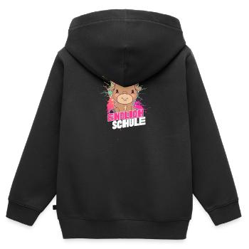 Schulanfänger, Erstklässler, ABC SCHÜTZE - Kinder Premium Organic Zip Hoodie - Schwarz - Hinten - AI Model Kid Male (0cm)