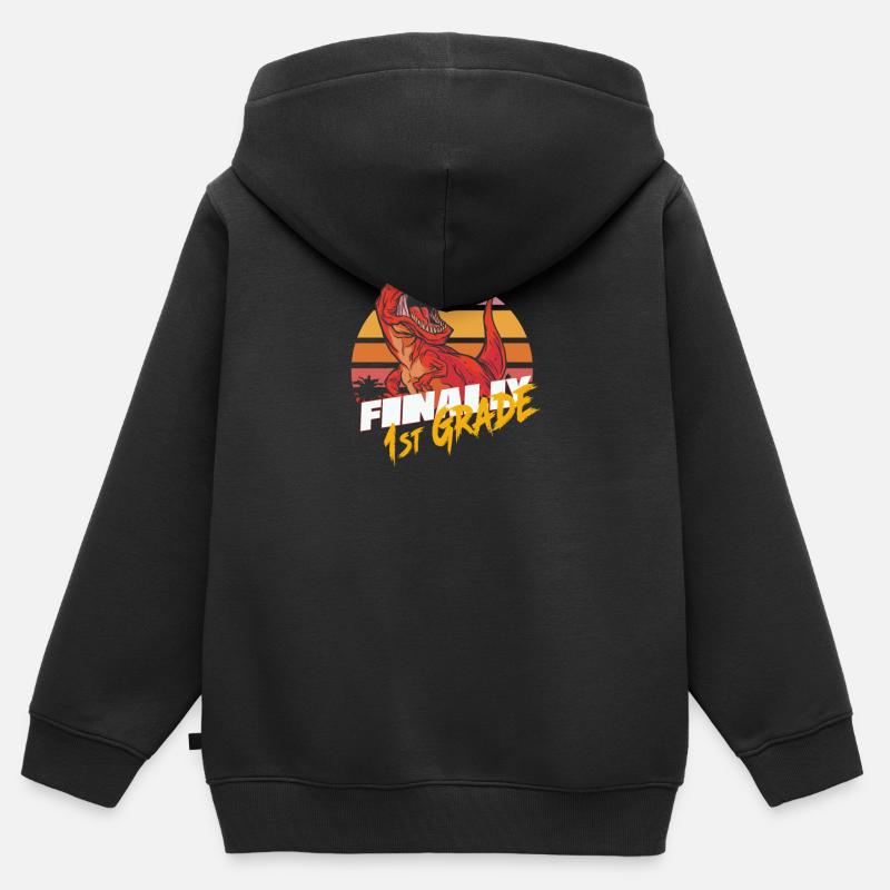 Enfin 1ère année, première année - Sweat Premium à capuche zippé enfant bio - noir