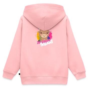 2nd Grade Squad, Second Grader - Kids Premium Organic Zip-up Hoodie - rose - Back - AI Model Kid Female (0cm)
